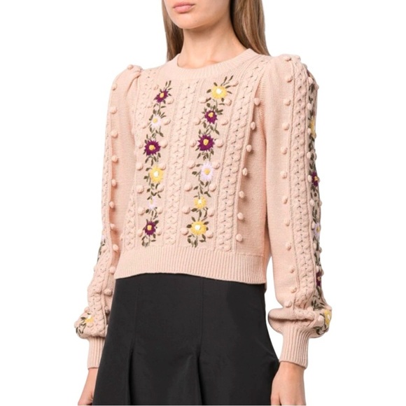 Alice + Olivia Embroidered Sweater XL - Picture 1 of 12